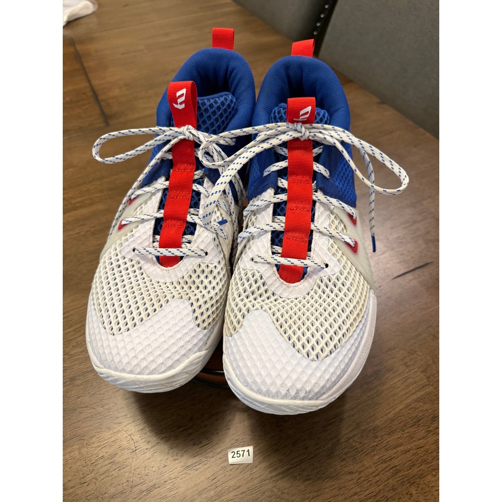 Under Armour Embiid One Mens Basketball Shoes White Blue Red 3023086-107 Size 11